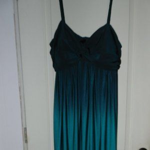 Bisou Bisou Teal Ombre Maxi Dress